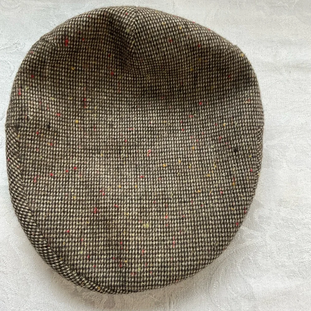 Beacon Hill “Dadcore” Vintage Wool Flat Cap W Gold Quilted Lining, Peaky Style - Picture 2 of 4